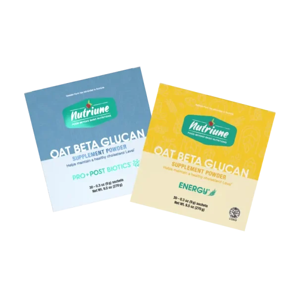 nutriune energy propostbiotics oat beta glucan supplement