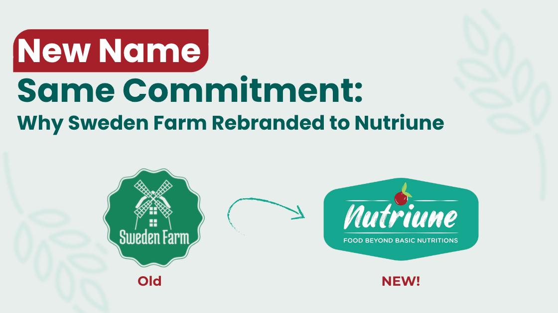 Nutriune rebrand Sweden Farm official announcement